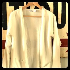 Cream color women’s lightweight cardigan